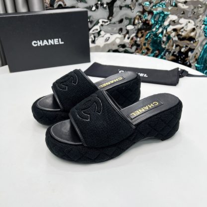 Chanel Early Spring Black Dance Shoes Series Retro European and American New Slippers Heel Height 7cm - Image 5