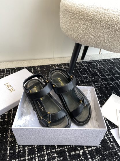 Dior black Velcro slide sandals - Image 5
