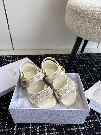 Dior Velcro flat woven sandals - Image 5