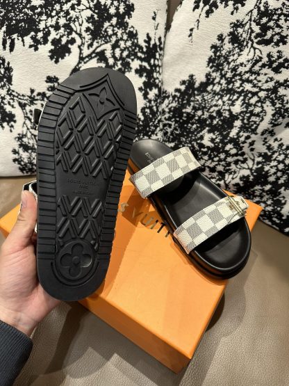 Louis Vuitton Checkered Slides - Image 5
