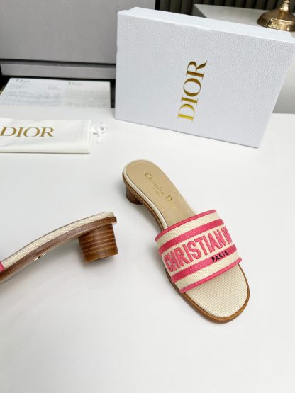 Dior Women's Printed Embroidered High Heel Sandals - Image 5