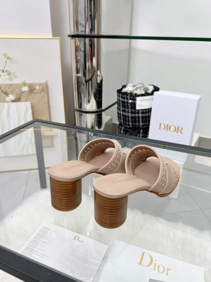 Dior round heel hollow high heel sandals - Image 5