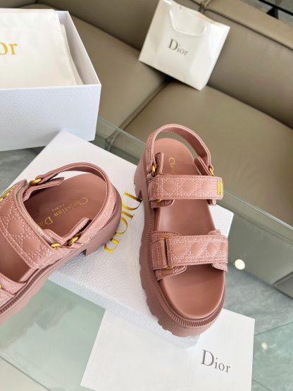 Dior popular thick-soled mid-heel sandals for women - Image 4