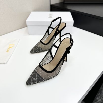 Dior J‘ADIOR woven strap open-back high heels - Image 5