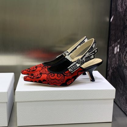 Dior Quake Oblique jacquard embroidered lettering logo mid-heel shoes - Image 5