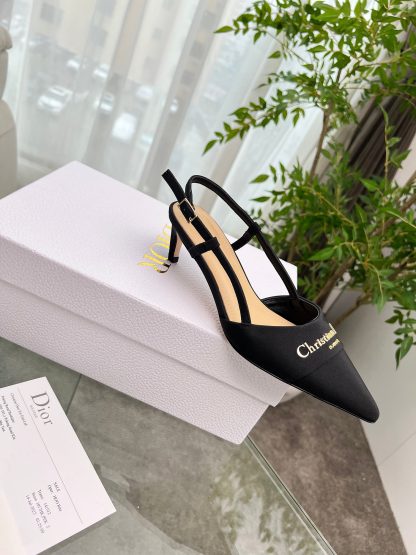 Dior black hollow heel high heels - Image 5