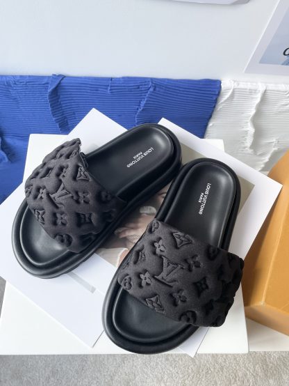 Louis Vuitton Velcro Embossed Slippers - Image 6