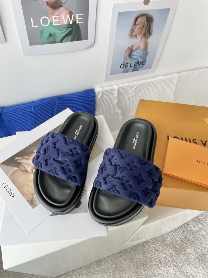 Louis Vuitton Velcro Embossed Slippers - Image 4