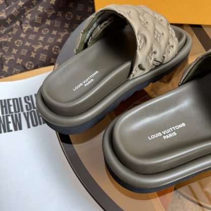 Louis Vuitton embossed silk slippers - Image 5