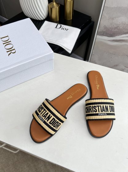 Dior classic lettering flat slides - Image 5
