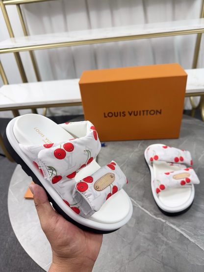 Louis Vuitton embossed logo slippers Pool Pillow Comfort flat slides - Image 4