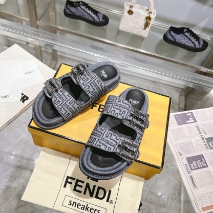 Louis Vuitton double buckle flat slides - Image 6