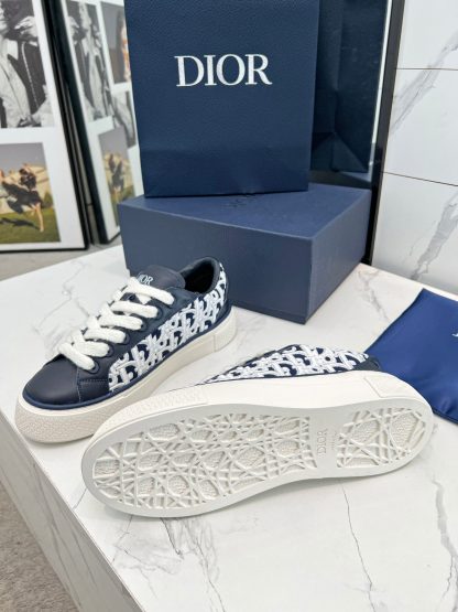 Dior navy blue embroidered tennis shoes - Image 6