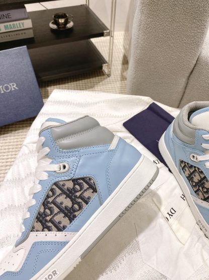 Dior Light Blue High-Top B27 Couple Casual Shoes - Image 6