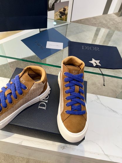 Dior brown high-top sports shoes - Image 6