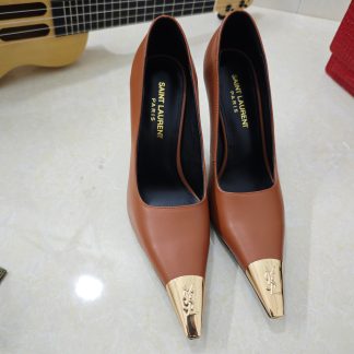 YSL high heels with YSL logo, elegant and stylish high heels.