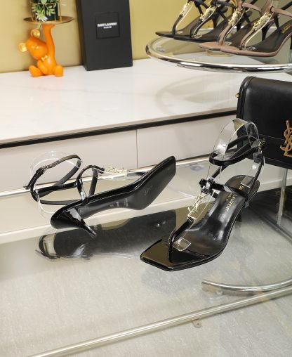 YSL black classic high-heeled sandals - Image 6