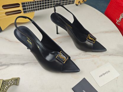 Ysl stiletto YSL letter sandals classic high heels - Image 6