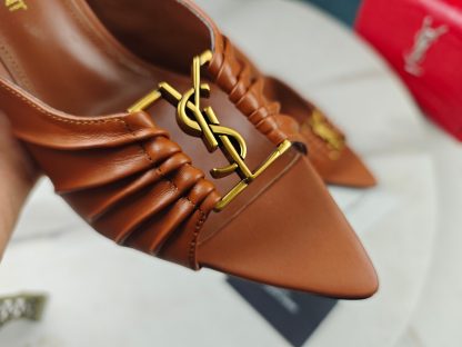 Ysl brown stiletto high-heeled sandals - Image 5