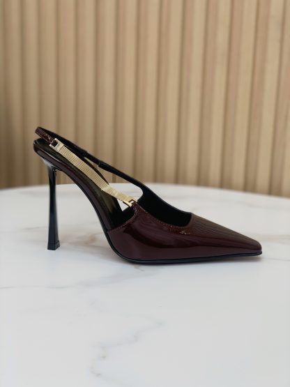 YSL runway high-heeled open-back heels - Image 6