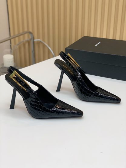 Ysl runway style open-back high heels - Image 6