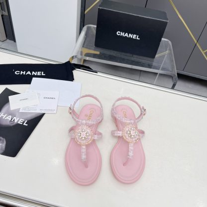 Chanel Spring-Summer Dance Shoes Collection New Retro Pink Sandals - Image 6