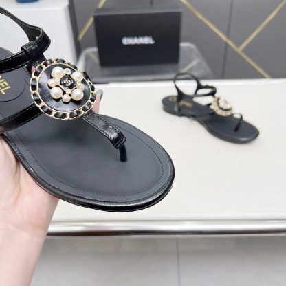 Chanel Spring-Summer Dance Shoes Collection New Black Retro Sandals - Image 6
