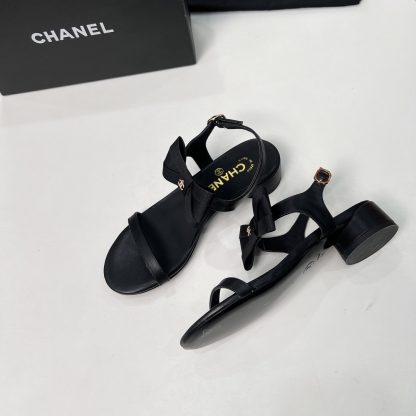 Chanel Early Spring Dance Shoes Series Black Delicate Sandals Heel Height 3.5cm - Image 6