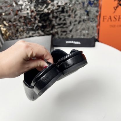Chanel black matte early spring dance shoes series new retro feeling half slippers - Image 6