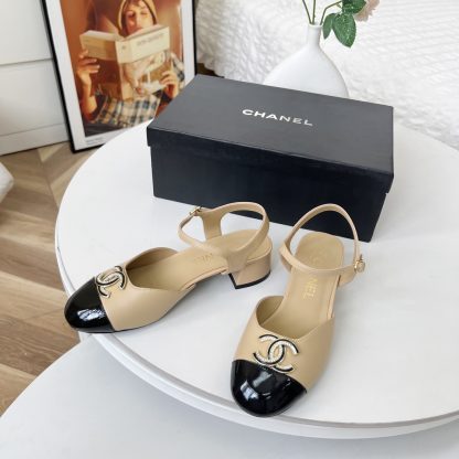 Chanel Spring-Summer Dance Shoes Collection New Apricot Sandals - Image 6
