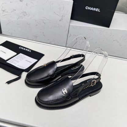 Chanel Spring/Summer Dance Shoes Collection Retro Style Black Sandals Heel Height 2.5cm - Image 6