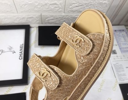 Chanel Early Autumn Comfortable Soft Super Versatile Brown Sandals - Image 6