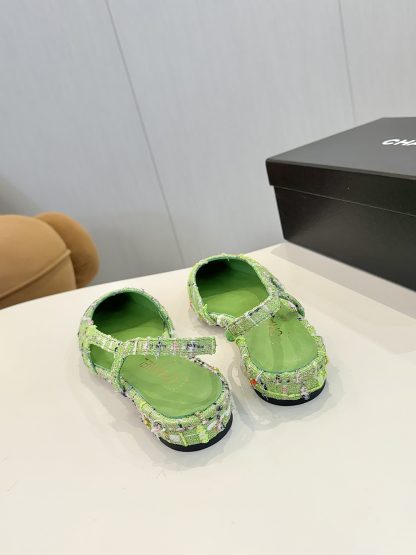 Chanel Classic Green Versatile Ballet Flat Sandals - Image 6