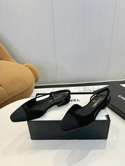 Chanel Black Classic Versatile Luxury Ballet Flat Sandals - Image 6