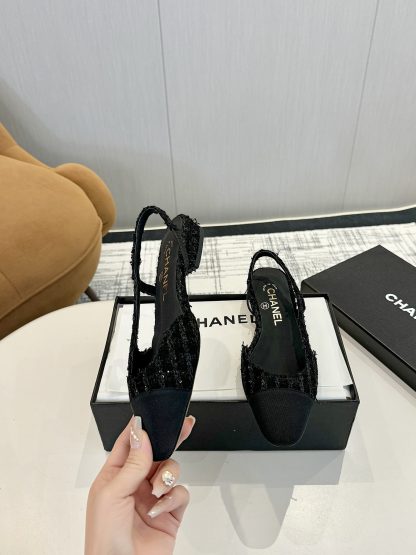 Chanel's latest black all-match luxury ballet flat sandals - Image 6