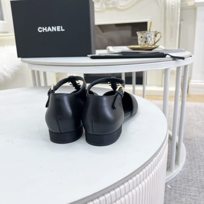 Chanel Spring and Summer Black Dancing Shoes Series Small Round Toe Matte Sandals - Image 6