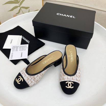 Chanel milk tea color spring and summer dancing shoes series new small round head retro sandals - Image 6