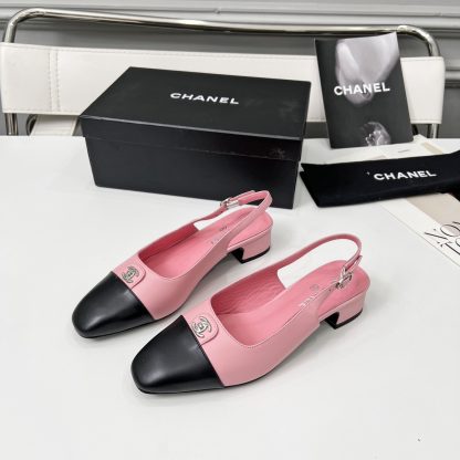 Chanel Early Spring Dance Shoes Series New Small Round Head Pink Retro Feeling Sandals - Image 6