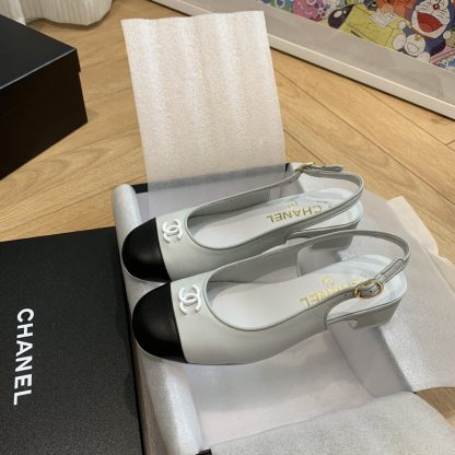Chanel gray spring and summer dancing shoes series new small round head slim retro sandals - Image 6