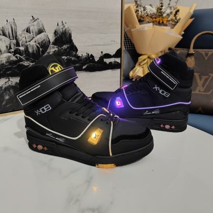 Louis Vuitton Trainer Velcro High Top Sneakers - Image 6