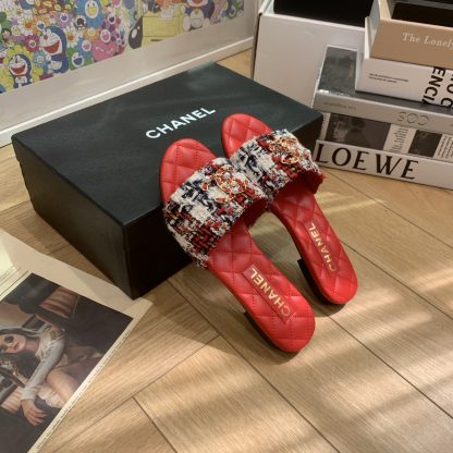 Chanel Spring and Summer New Red Goddess Elegant Flat Sandals - Image 6