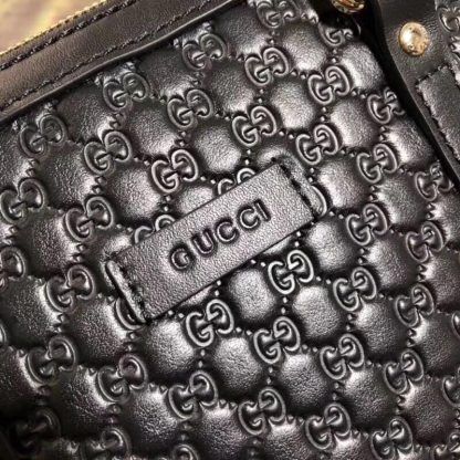 Gucci 449654 Black Embossed Handbag - Image 7