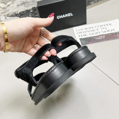 Chanel Black Early Spring Dance Shoes Series Sandals Thickness 3cm - Image 6