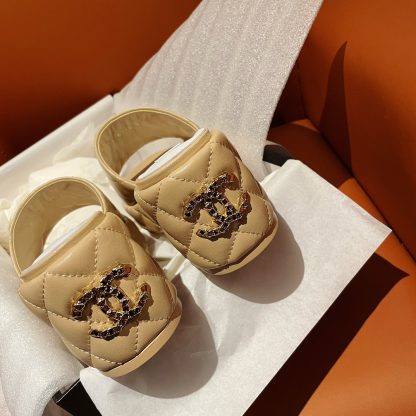 Chanel new style high heel apricot sandals, heel height 7.5cm - Image 6