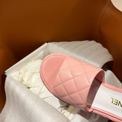 Chanel new style high heel pink sandals, heel height 7.5cm - Image 6