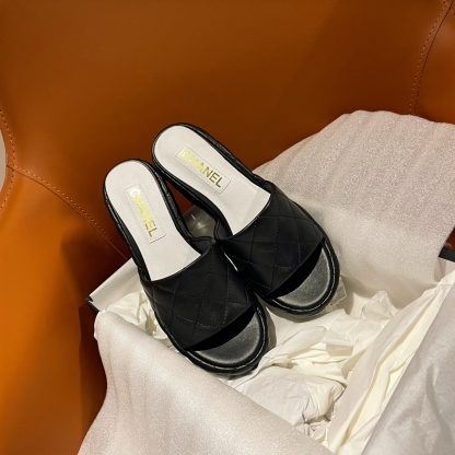 Chanel new black high-heeled sandals, heel height 7.5cm - Image 6
