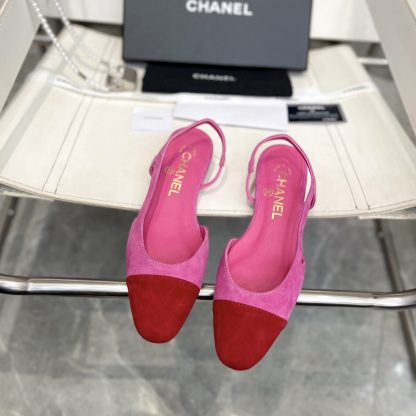 Chanel Fashion Classic Mixed Lambskin Pink Flat Sandals - Image 6