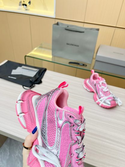 Balenciaga Pink 3D Textured Trendy Sneakers - Image 6