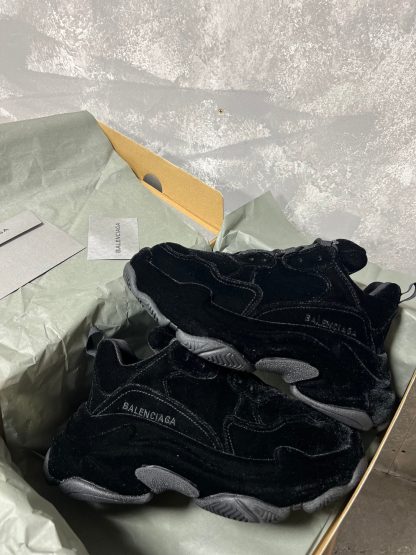 Balenciaga Velvet Fashion Sneakers - Image 6
