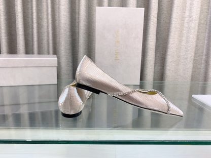 Jimmy Choo stylish and elegant sparkling rhinestone flat shoes - Image 6